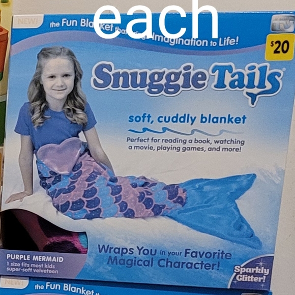 Snuggie Tails Purple Mermaid Blanket - Picture 2 of 3